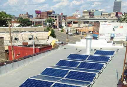 Solar panels westside housing office
